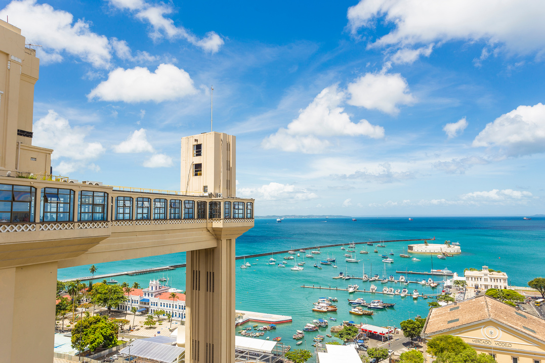 Sunny day in Lacerda's Elevator in Salvador, Bahia.